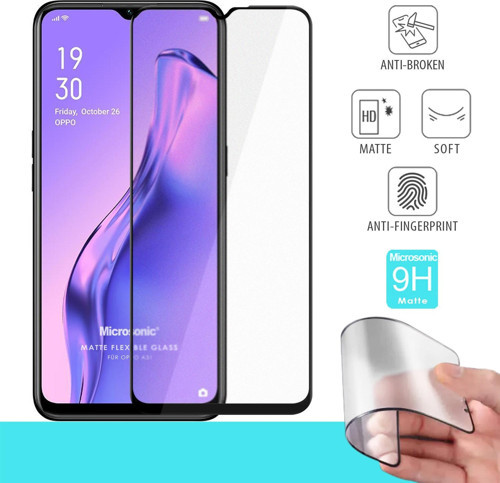 Oppo A31 Seramik Matte Flexible Ekran Koruyucu Siyah