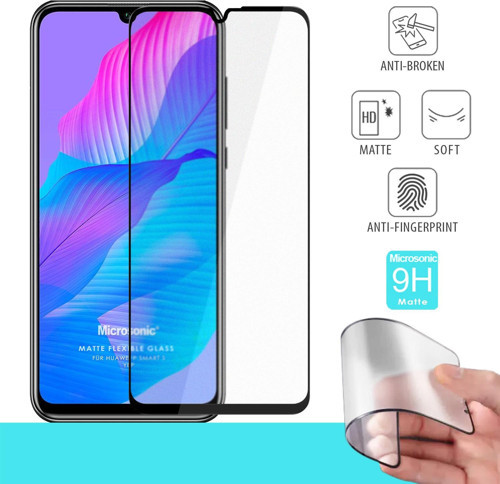 Huawei P Smart S Seramik Matte Flexible Ekran Koruyucu Siyah