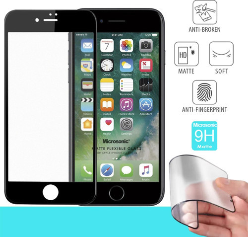 Apple iPhone 7 Plus Seramik Matte Flexible Ekran Koruyucu Siyah