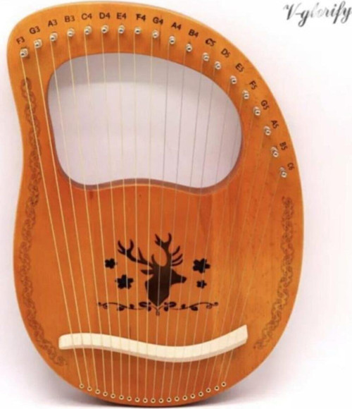Mini Arp 16 Dize Masif Maun Ağacı Lyre Gigbag Çantalı