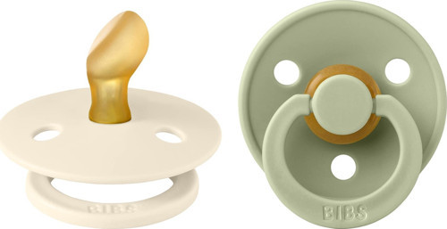 Colour İkili Anatomik Kauçuk Emzik- Ivory/Sage 0-6 Ay