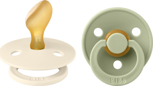 Colour İkili Anatomik Kauçuk Emzik- Ivory/Sage 6-18 Ay