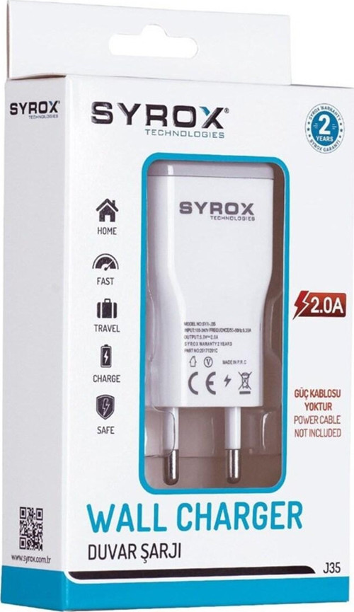 Şarj Adaptörü (Başlık) 2.0A Syx-J35