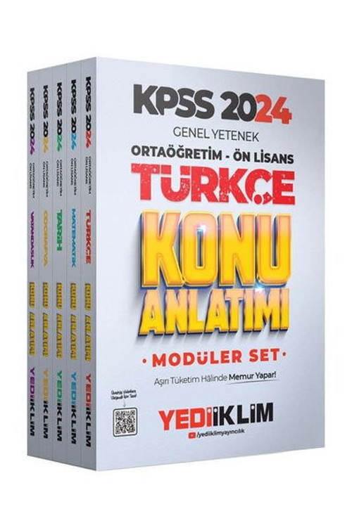 2024 KPSS Ortaöğretim - Önlisans GK - GY Konu Anlatımlı Modüler Set