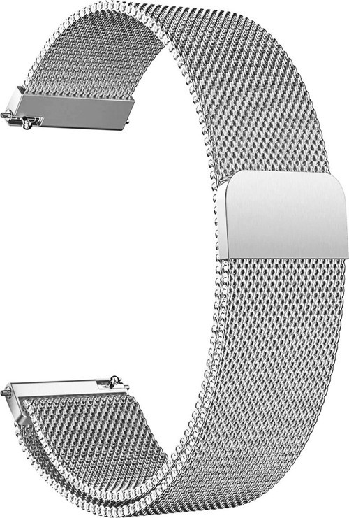 Garmin Vivoactive 4 Milanese Loop Kordon Gümüş