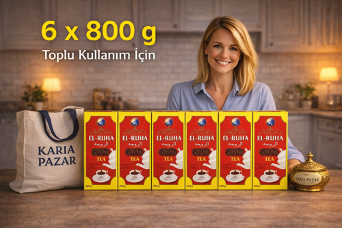 EL-Ruha İthal Siyah Çay 6 X 800 gr