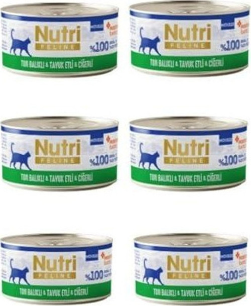Tahılsız Ton Balıklı, Tavuklu ve Ciğerli Mousse Kedi Konservesi 70 Gr x 6 Adet - İpeksi Köpük Mama