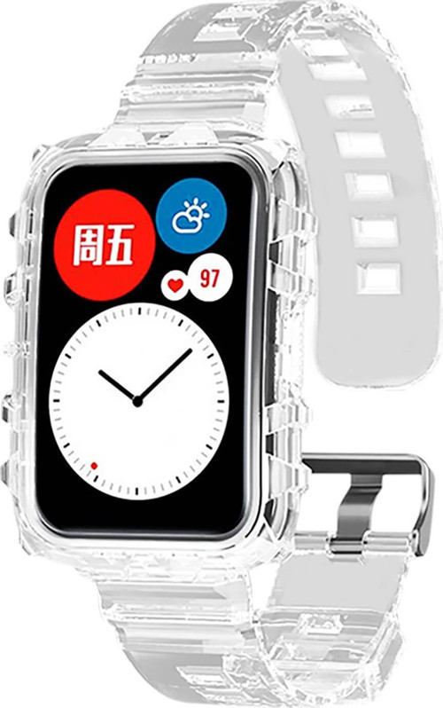 Huawei Watch Fit Kordon Transparent Clear Band Şeffaf
