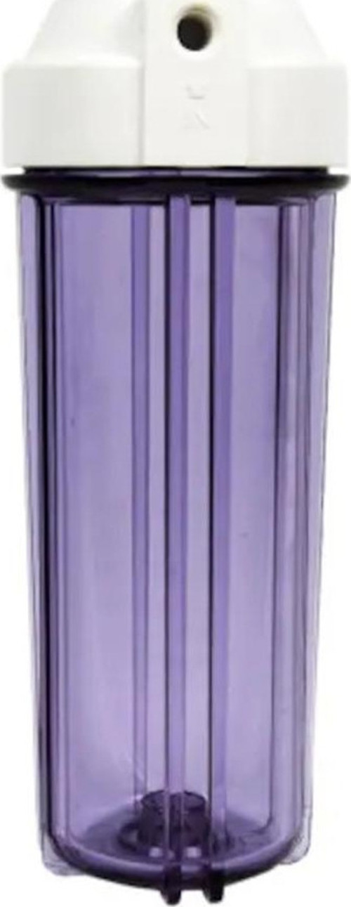 Şeffaf Husing 10" İnç - Şeffaf Filtre Kabı 1/4” (Çift O-Ring) Ters Ozmoz İçin