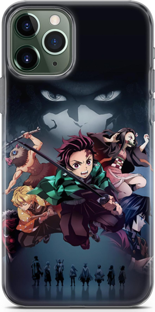 Apple iPhone 11 Pro Max için Anime 6 Fit Baskılı Demon Slayer II