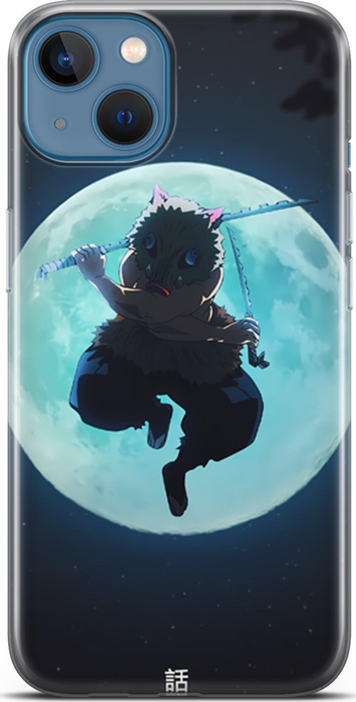 Apple iPhone 13 için Anime 28 HD Koruma Demon Slayer inosuke Hashibira