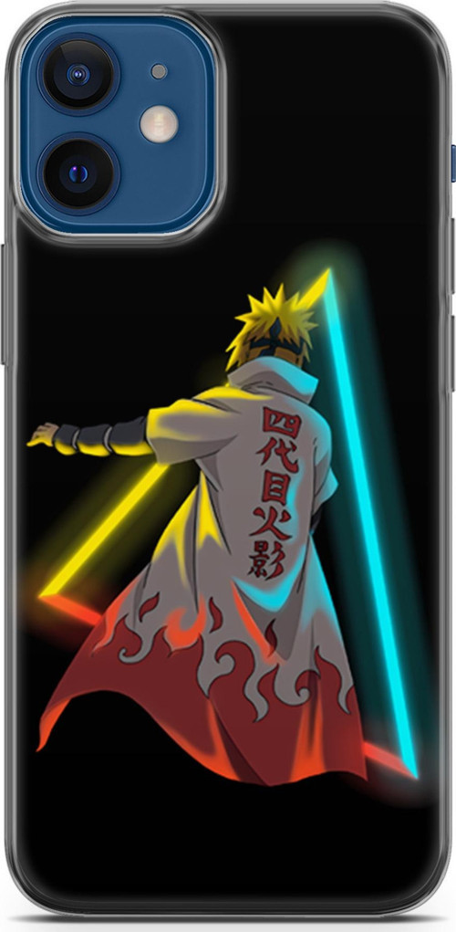 Apple iPhone 12 Mini uyumlu Anime 32 HD UV Baskı Minato Neon Naruto