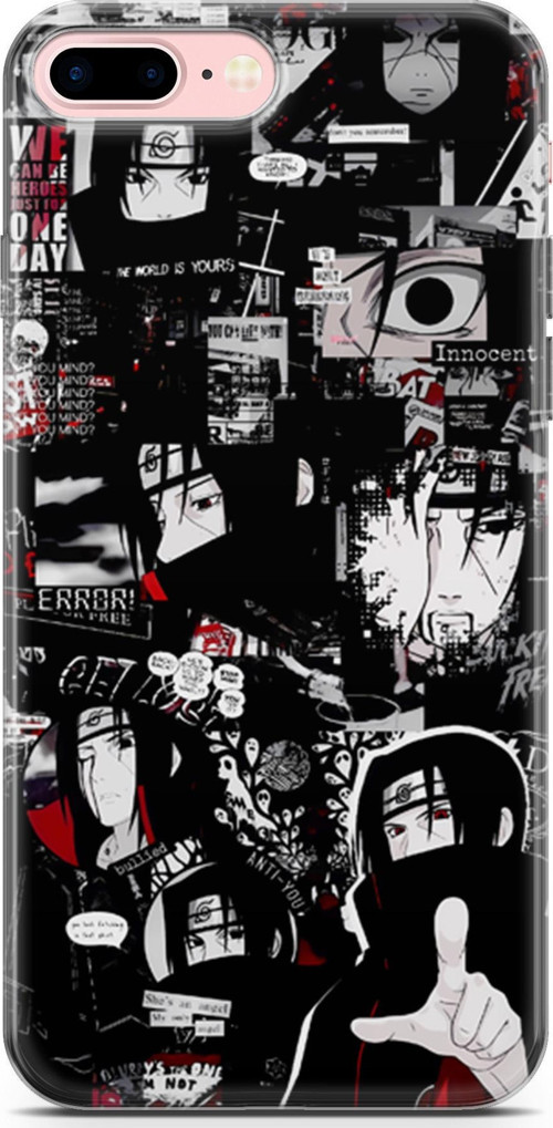 Apple iPhone 7 Plus için Anime 29 HD Baskı Itachi Uchiha