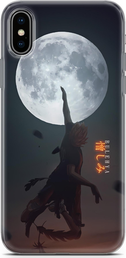 Apple iPhone X için Anime 25 Parlak Baskılı Hinata Shoyo