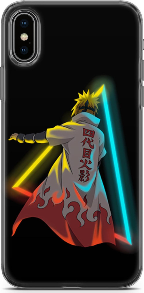 Apple iPhone X için Anime 32 HD Desenli Minato Neon Naruto