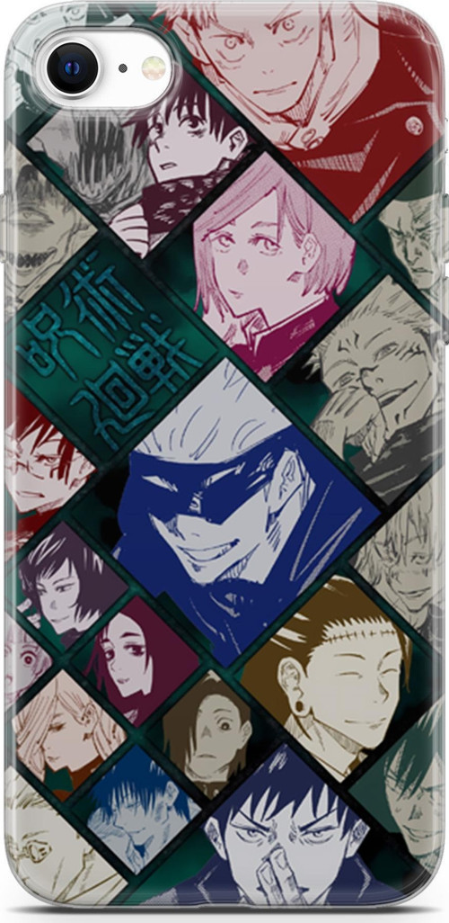 Apple iPhone SE 2022 için Anime 2 Baskılı Jujutsu Kaisen itadori