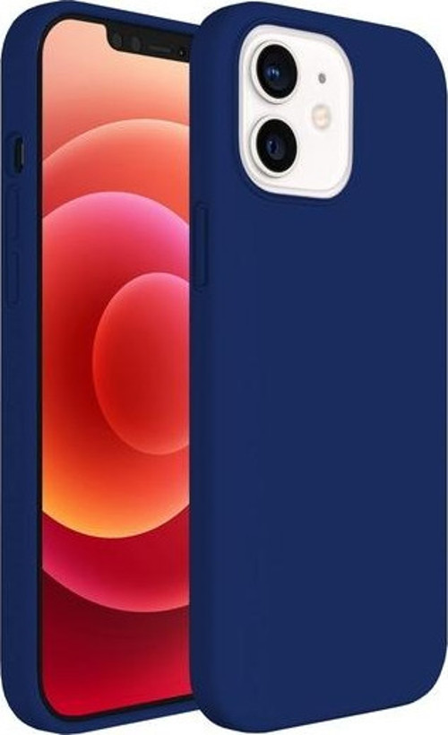 iPhone 12 / 12 Pro ile Uyumlu Rubber S Kılıf Navy Blue