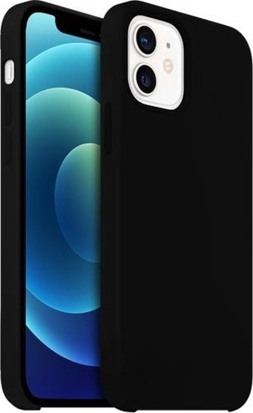 iPhone 12 Mini ile Uyumlu Rubber Fit Kılıf Black