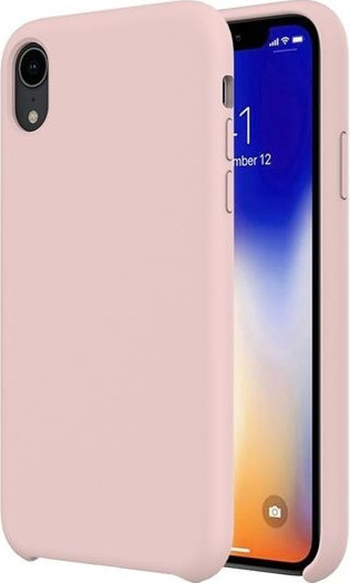 iPhone XR ile Uyumlu Rubber Fit Kılıf Pink Sand