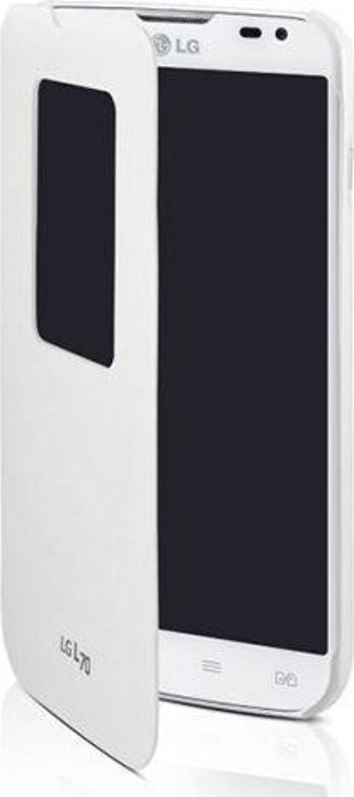 L70 ile Uyumlu Kasalı Kapaklı Flip Cover Kılıf Beyaz CCF-400 AGEUWH
