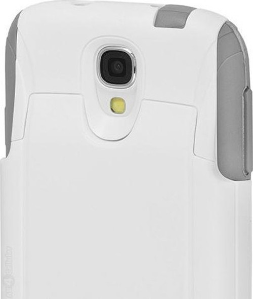 Galaxy S4 ile Uyumlu Commuter Wallet Kılıf Gri-Beyaz