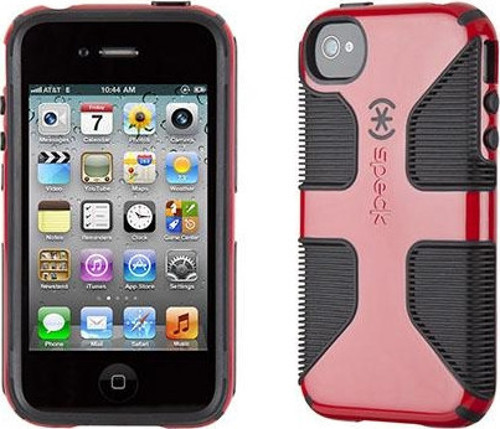 CandyShell Grip iPhone 4S/4 ile Uyumlu Sert Kılıf Kırmızı SPK-A1229