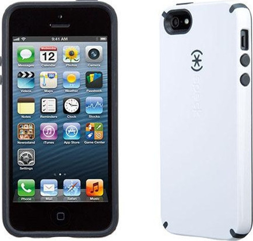 CandyShell iPhone SE/5S/5 ile Uyumlu Sert Kılıf Beyaz -Siyah SPK-A2688