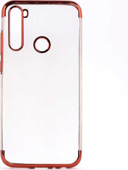 Redmi Note 8T ile Uyumlu Dört Köşeli Lazer Silikon Kılıf Kırmızı