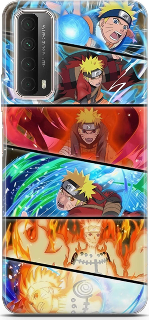 Huawei P Smart 2021 için Anime 18 Parlak Baskılı Naturo Anime