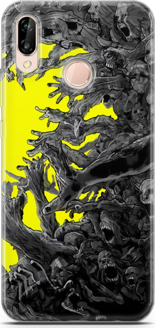Huawei P20 Lite için Anime 1 Fit Baskılı Testere Chainsaw Man