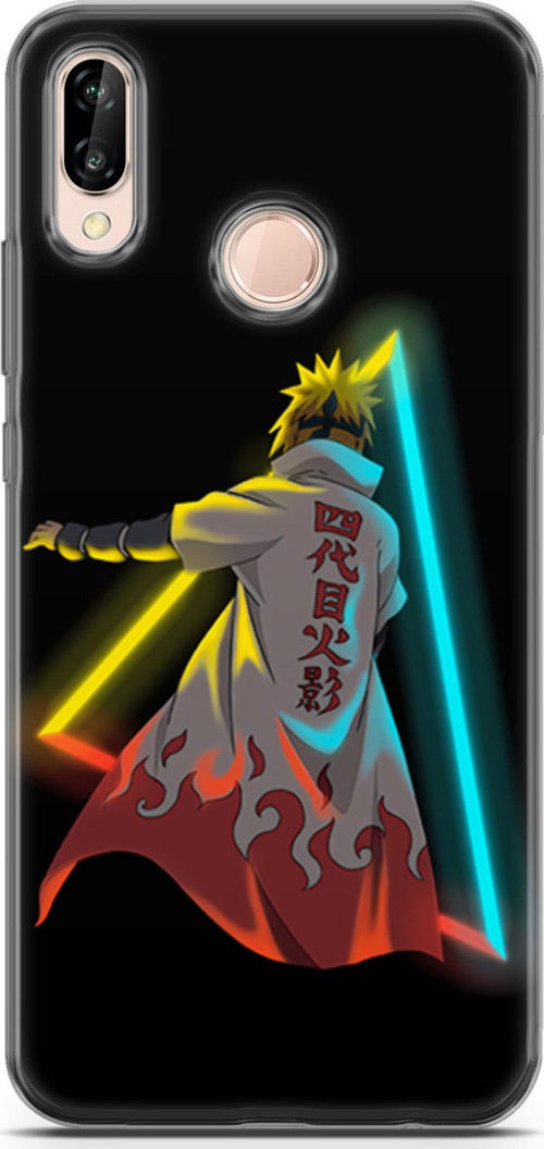 Huawei P20 Lite için Anime 32 UV Silikon Minato Neon Naruto