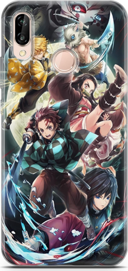 Huawei P20 Lite için Anime 5 Silikon Kapak Demon Slayer I