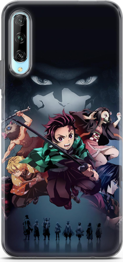 Huawei P Smart Pro 2019 uyumlu Anime 6 UV Tasarım Demon Slayer II