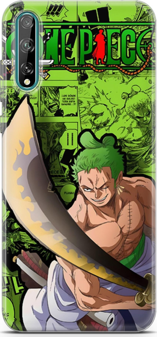 Huawei P Smart S 2020 uyumlu Anime 10 Baskılı Telefon Kabı One Piece Zoro