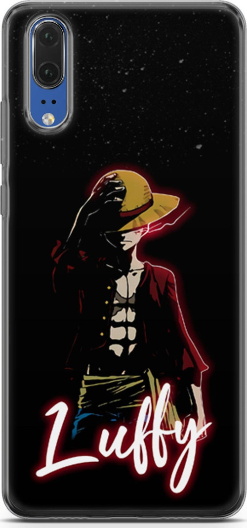 Huawei P20 uyumlu Anime 36 4K Baskı One Piece Luffy Siyah