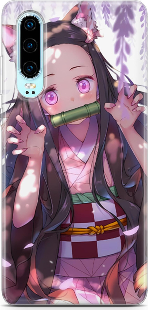 Huawei P30 için Anime 14 Soft Silikon Demon Slayer Nezuko