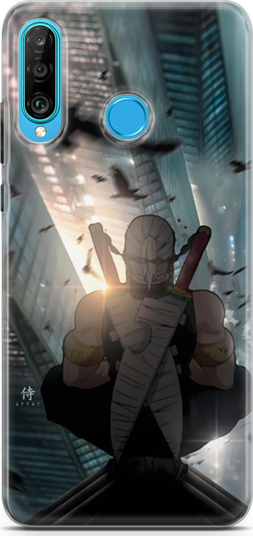 Huawei P30 Lite için Anime 16 Premium UV Demon Slayer Tengen