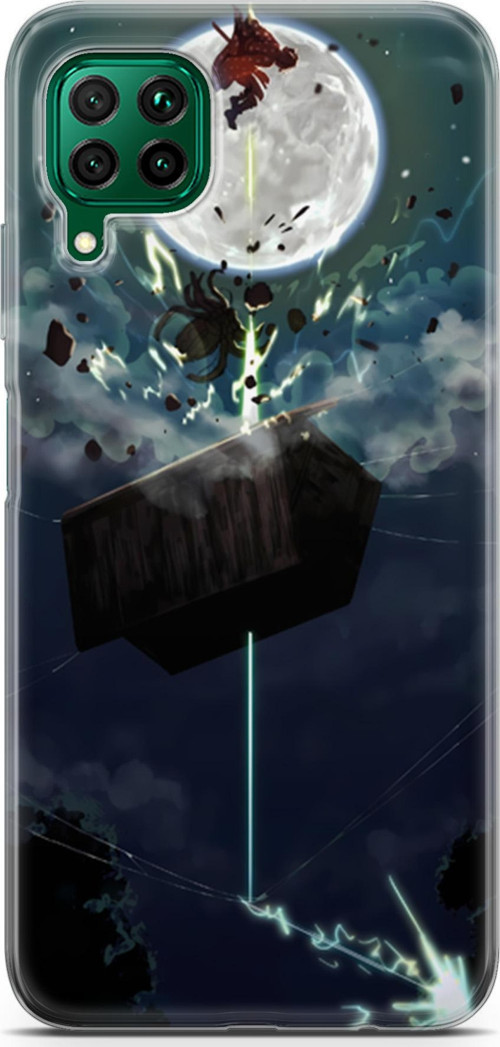 Huawei P40 Lite için Anime 9 Arka Kapak Demon Slayer Zenitsu