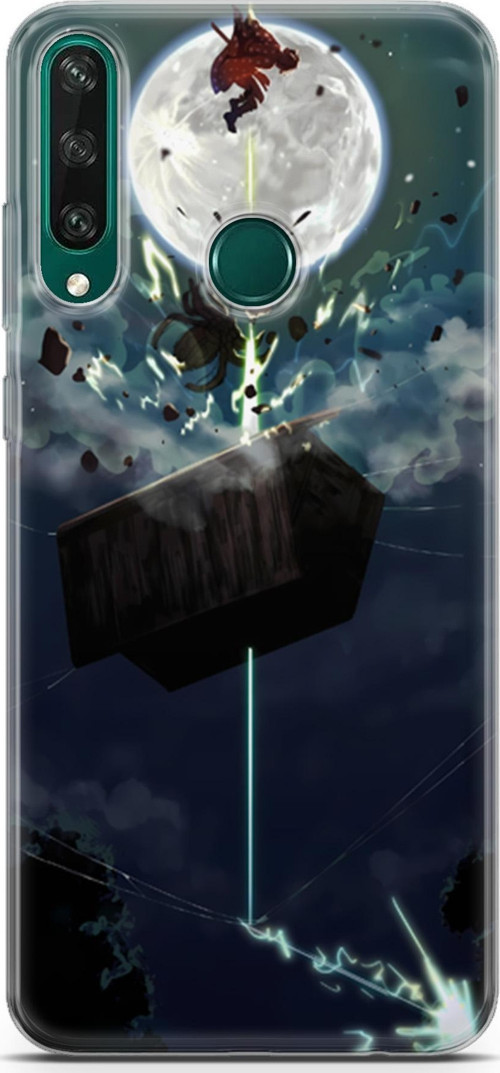 Huawei Y6p 2020 için Anime 9 Fit Baskılı Demon Slayer Zenitsu