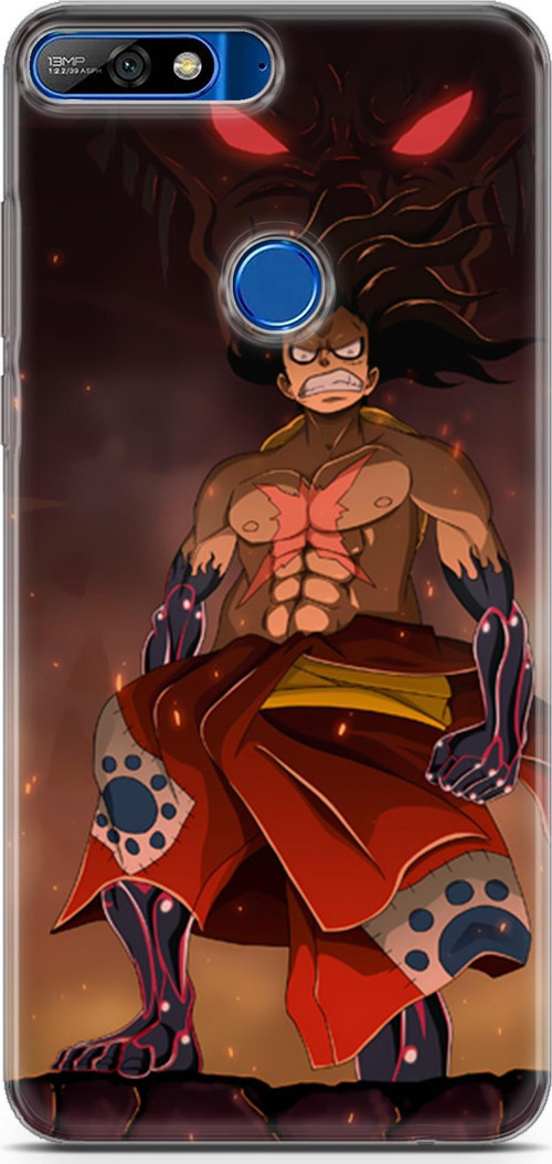 Huawei Y7 2018 için Anime 21 HD Desen One Piece Luffy I