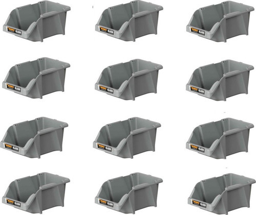 Plastik Avadanlık Parça Kutusu 12 Parça Gri 200x300x130 mm