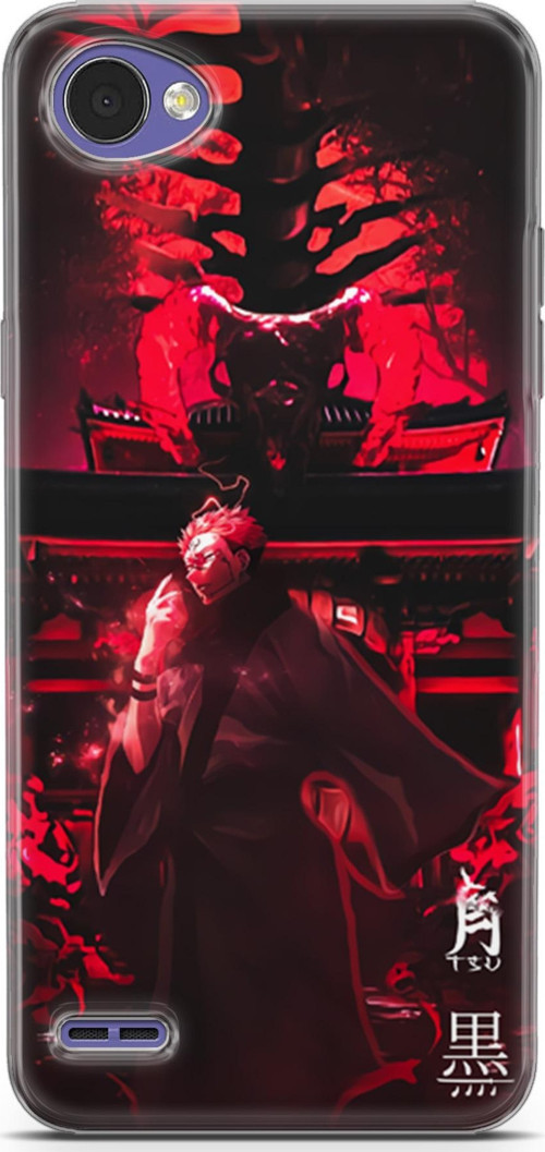 LG Q6 için Anime 11 UV Tasarım Jujutsu Kaisen Ryomen Sukuna