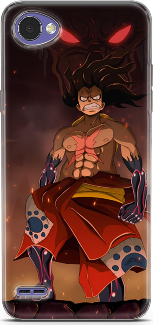 LG Q6 için Anime 21 Parlak Baskılı One Piece Luffy I