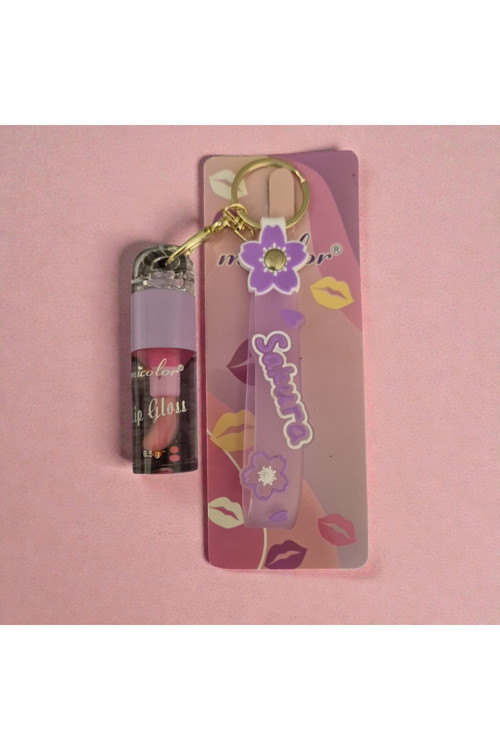Wanda Nara Cosmetics Lipgloss Mirocolor Tropikal Kokulu Işıltılı Lip Gloss + Şirin Peluş Anahtarlıklı Çocuk-Genç Her Yaşa 4