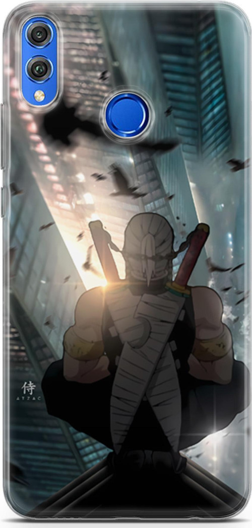 Honor 8X uyumlu Anime 16 Fit Baskılı Demon Slayer Tengen