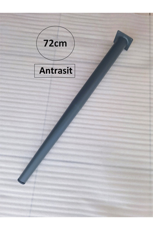 4 Adet-72Cm Metal Konik Ayak-Masa Ayağı-Antrasit Renk(Çap:5,1Cm)
