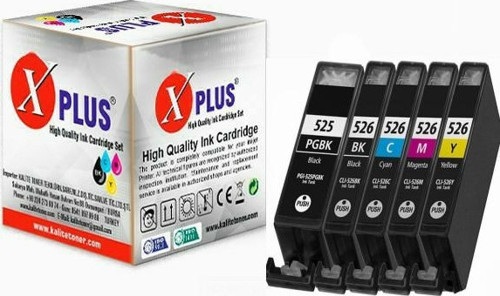 ® Pixma İP4850 Kartuş Set 5 Renk Takım Muadil Yüksek Kapasite 525XL-526XL 500 Sayfa