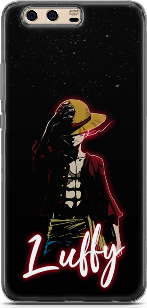 Huawei P10 uyumlu Anime 36 HD Tasarım One Piece Luffy Siyah