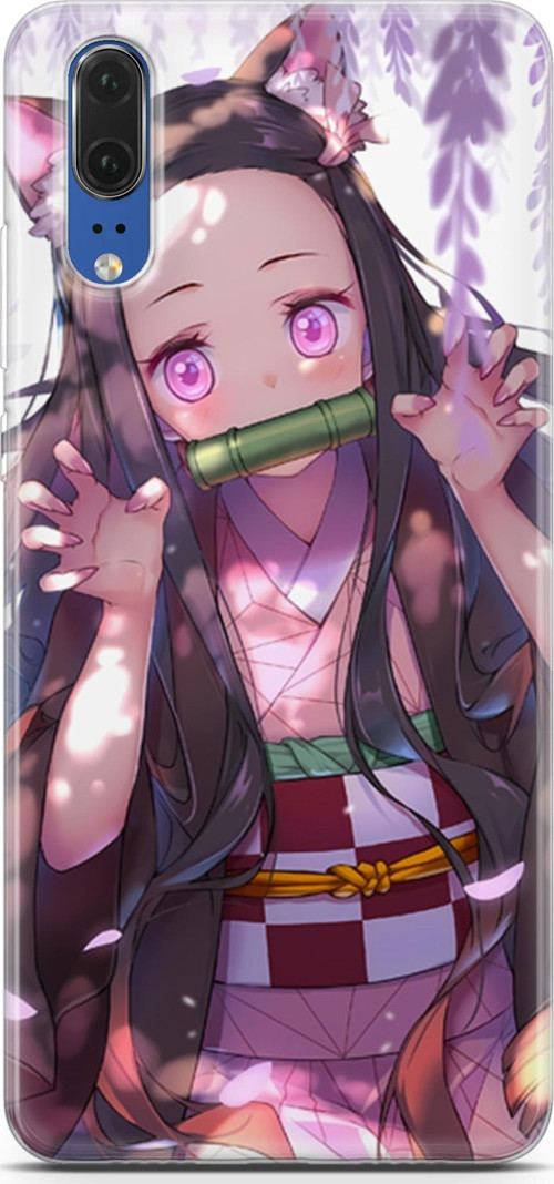Huawei P20 için Anime 14 HQ Baskı Demon Slayer Nezuko