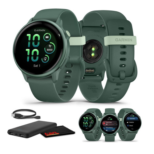 Vivoactive 6 Fitness GPS'li Akıllı Saat AMOLED Ekran Yeşil Bantlı Metalik Jasper Yeşili, 11 Günlük Pil, 80'den Fazla Spor Modu, Etkinlik Takip Sistemi...